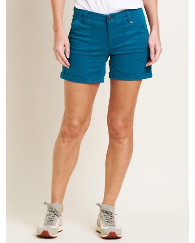 Brakeburn Cotton Blend Safari Shorts - Blue