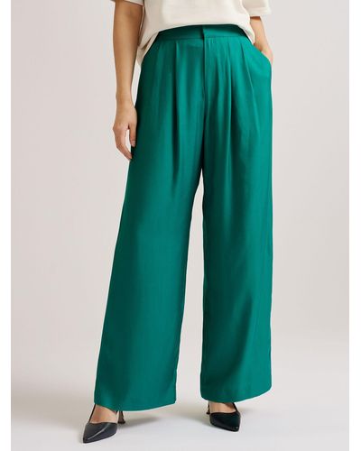 Ted Baker Krissi Wide Leg Trousers - Green