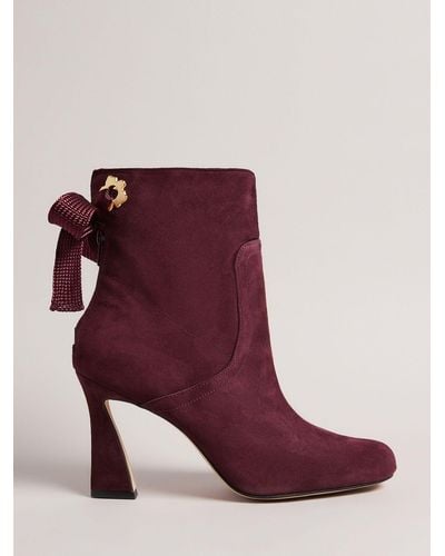 Ted Baker Haraya Suede Ankle Boots - Purple
