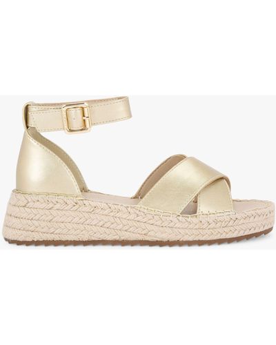 Carvela Kurt Geiger Catch Cross Strap Espadrille Sandals - Natural