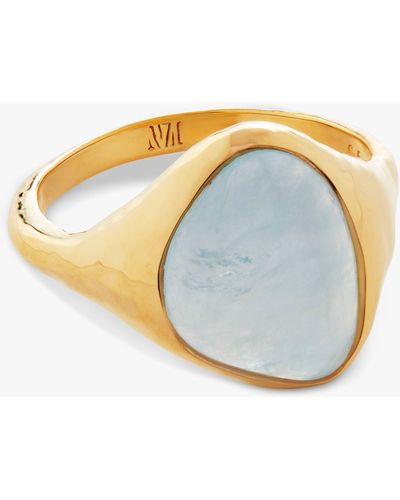 Monica Vinader Rio Aquamarine Ring - Metallic