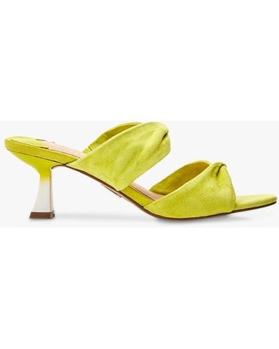 Moda In Pelle Loola Suede Stiletto Mules - Yellow