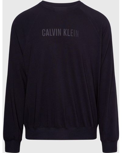 Calvin Klein Slogan Jumper - Blue