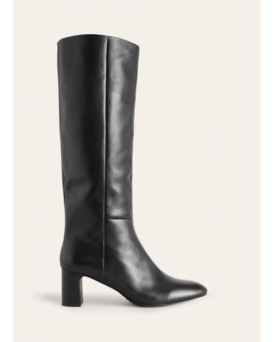 Boden Erica Knee High Leather Boots - Black