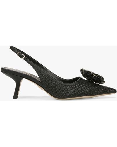 Sam Edelman Bianka Flora Slingback Court Shoes - Black