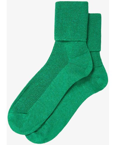 Brora Cashmere Blend Socks - Green