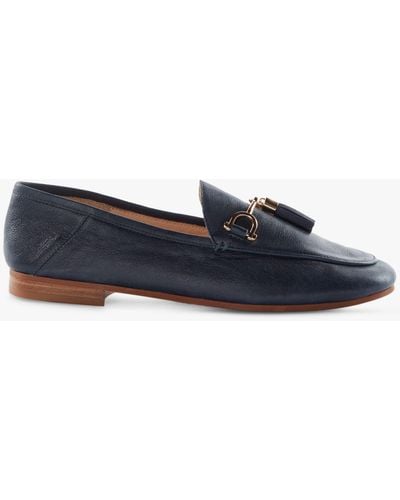 Dune Graysons Leather Loafers - Blue