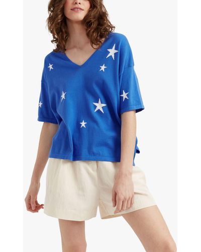 Chinti & Parker Cotton Star T-shirt - Blue