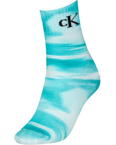 Calvin Klein Flow Tie Dye Effect Socks - Blue