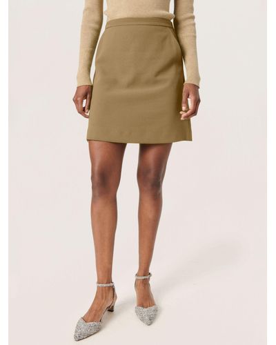 Soaked In Luxury Corinne A-line Silhouette Mini Skirt - Natural