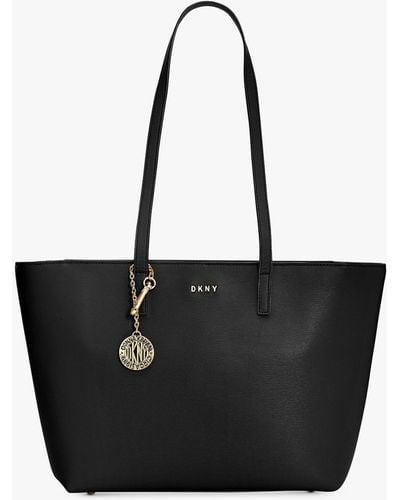 DKNY Bryant Medium Leather Tote Bag - Black