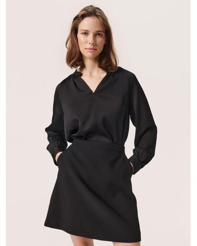 Soaked In Luxury Ioana Raglan Sleeve Blouse - Black