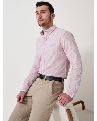 Crew Oxford Stripe Cotton Shirt - Pink