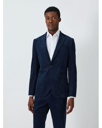 John Lewis Regular Fit Corduroy Blazer - Blue