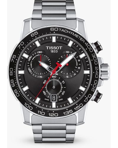 Tissot T1256171105100 Super Sport Chronograph Date Tachymeter Bracelet Strap Watch - Multicolour