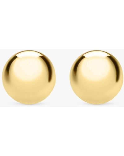 Ib&b 18ct Gold Ball Stud Earrings - Metallic