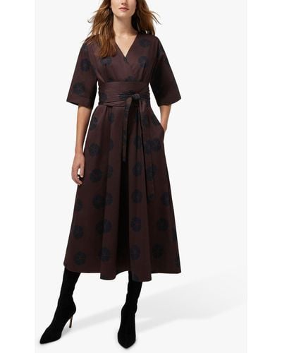 Jasper Conran Betsy Kimono Midi Wrap Dress - Black