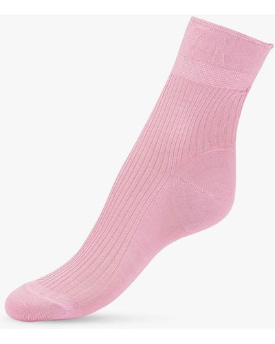 Dear Denier Ida Silk Ankle Socks - Pink