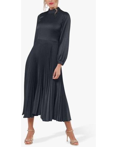 Closet Pleated Midi Dress - Black