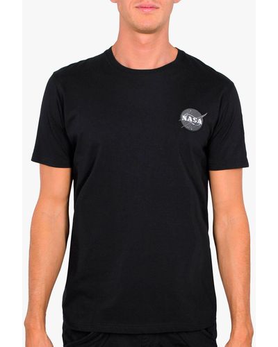 Alpha Industries X Nasa Space Shuttle Jersey Cotton T-shirt - Black