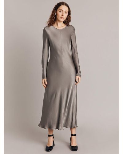 Ghost Mari Long Sleeve Dress - Grey