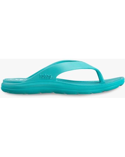 Totes Solbounce Toe Post Sandals - Green