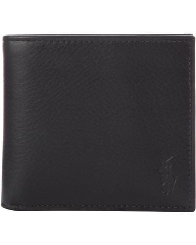 Ralph Lauren Polo Pebble Grain Leather Wallet - Black