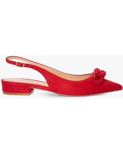 Dune Horizonn Suede Court Shoes - Red