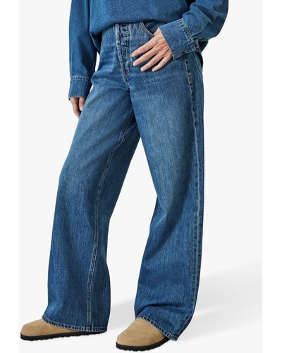 Hush Katie Baggy Straight Jeans - Blue