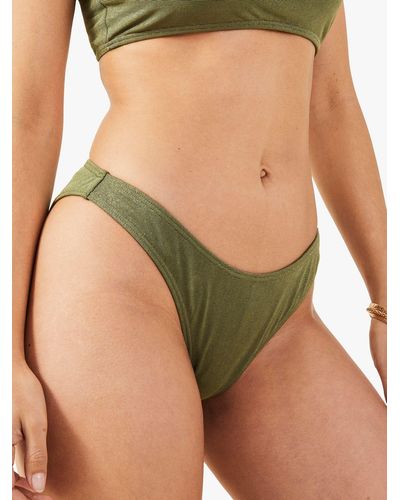 Accessorize Shimmer Bikini Bottoms - Green