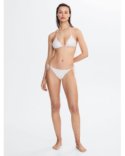 Mango Tracy Studded Bikini Bottoms - White