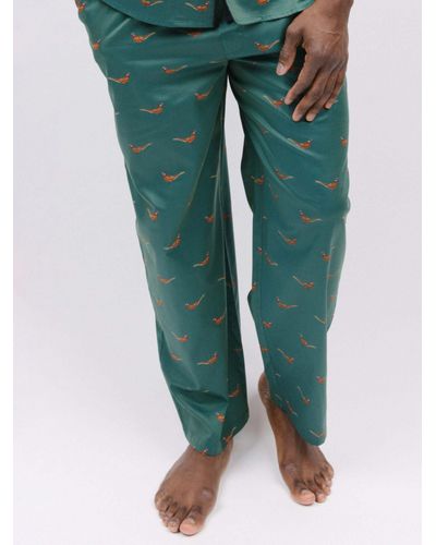 Cyberjammies Whistler Pheasant Print Pyjama Bottoms - Green