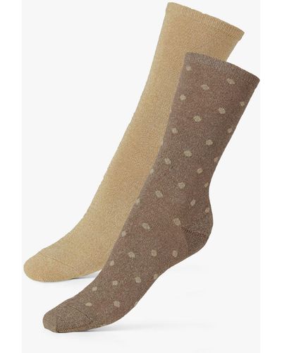 Dear Denier Mei Soft Glitter Spot Socks - White