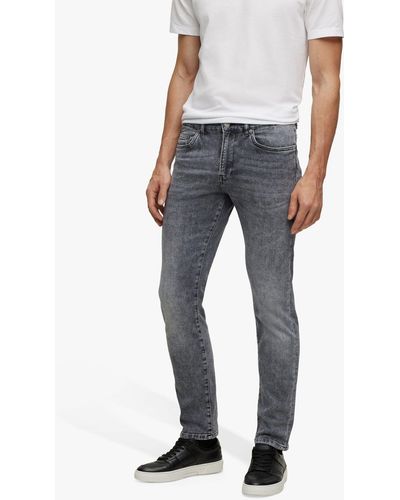 BOSS Boss Delware Slim Fit Jeans - Grey