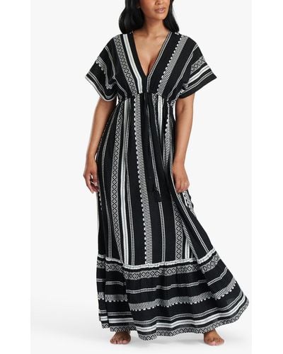 South Beach Tiered Maxi Dress - Black