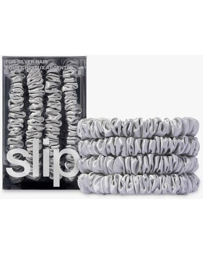 Slip Pure Silk Skinny Scrunchies - White
