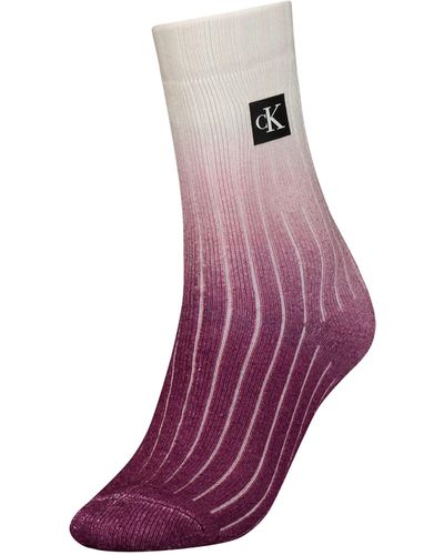 Calvin Klein Gradient Ankle Socks - Purple