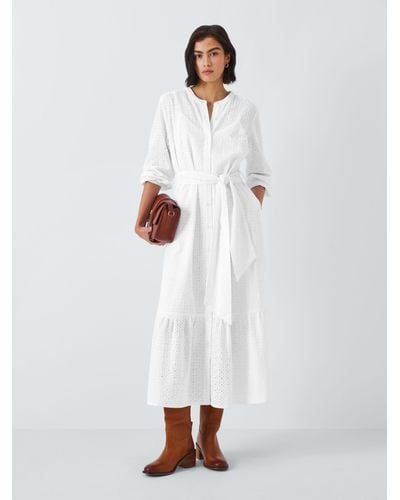 Barbour Tomorrow's Archive Piper Maxi Shirt Dress - White