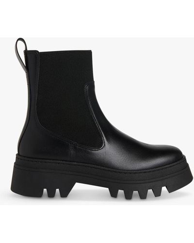 Whistles Hatton Chunky Leather Chelsea Boots - Black
