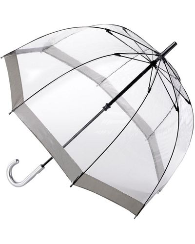 Fulton Birdcage Umbrella With Plain Border - Metallic