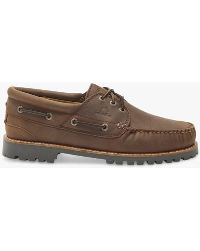 Chatham Sperrin Leather Boat Shoes - Brown