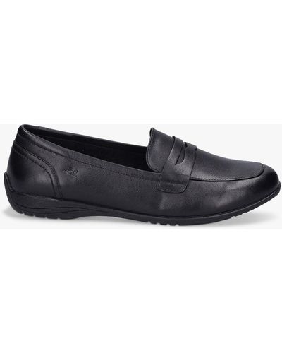 Josef Seibel Fenja 22 Leather Loafers - Black
