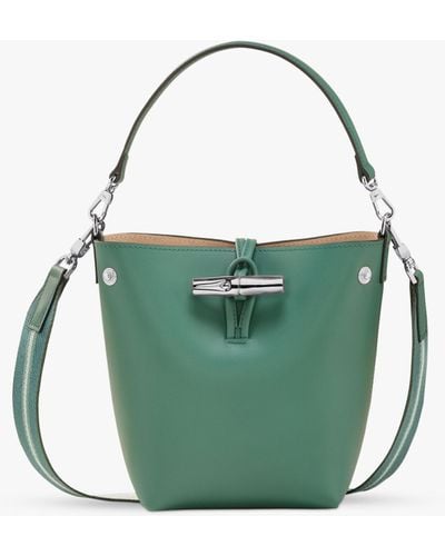 Longchamp Roseau Small Bucket Bag - Green