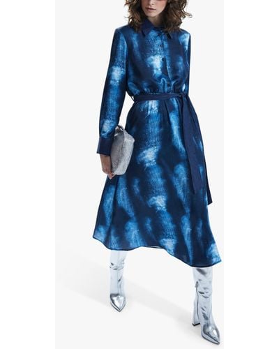 James Lakeland Denim Print Midi Dress - Blue