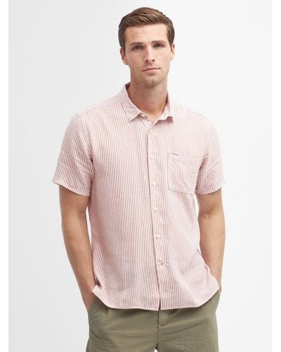 Barbour Deerpark Summer Linen Blend Shirt - Pink