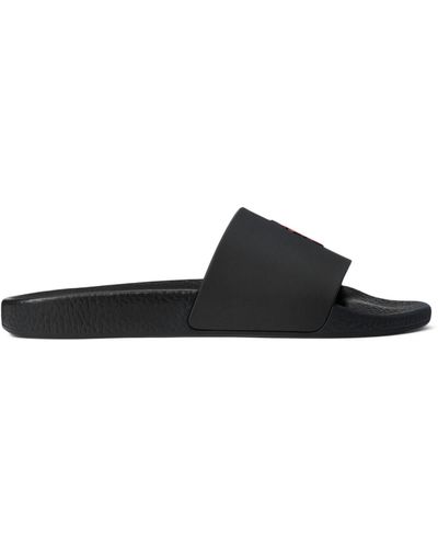 Ralph Lauren Polo Slider Sandals - Black