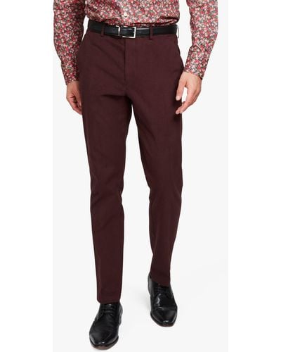 Simon Carter Brushed Cotton Trousers - Red