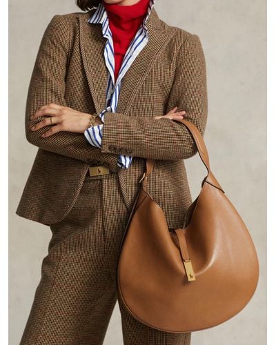 Ralph Lauren Polo Id Leather Shoulder Bag - Brown