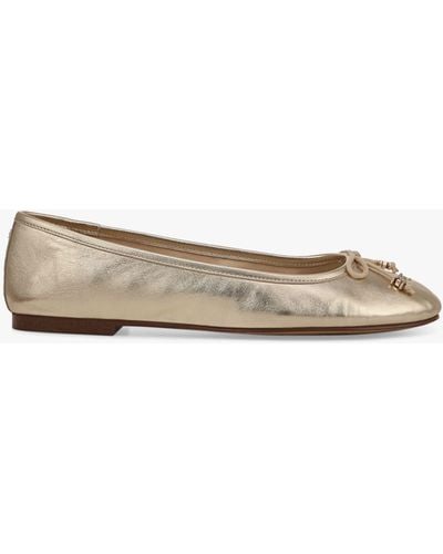 Sam Edelman Felicia Leather Ballet Court Shoes - Metallic