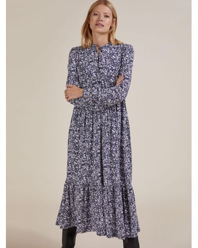 Baukjen Adilah Floral Midi Dress - Blue